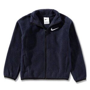 Nike Little Boys Long Sleeve Swoosh Fleece Jacket Dark Blue Size S 4-5 Years
